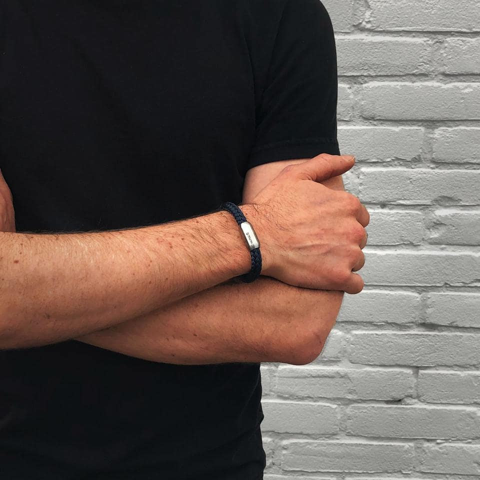 Touw Armband Navy — 3