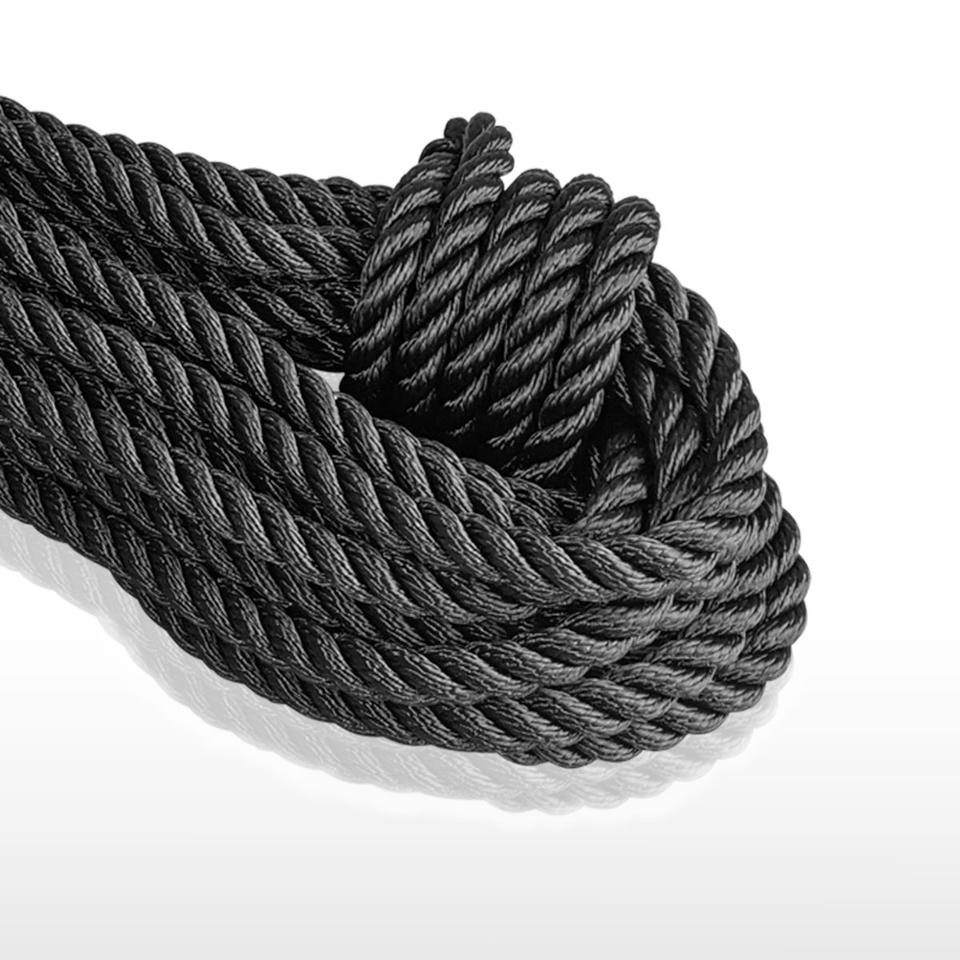 Deluxe fortøjningstov sort 12mm — 2