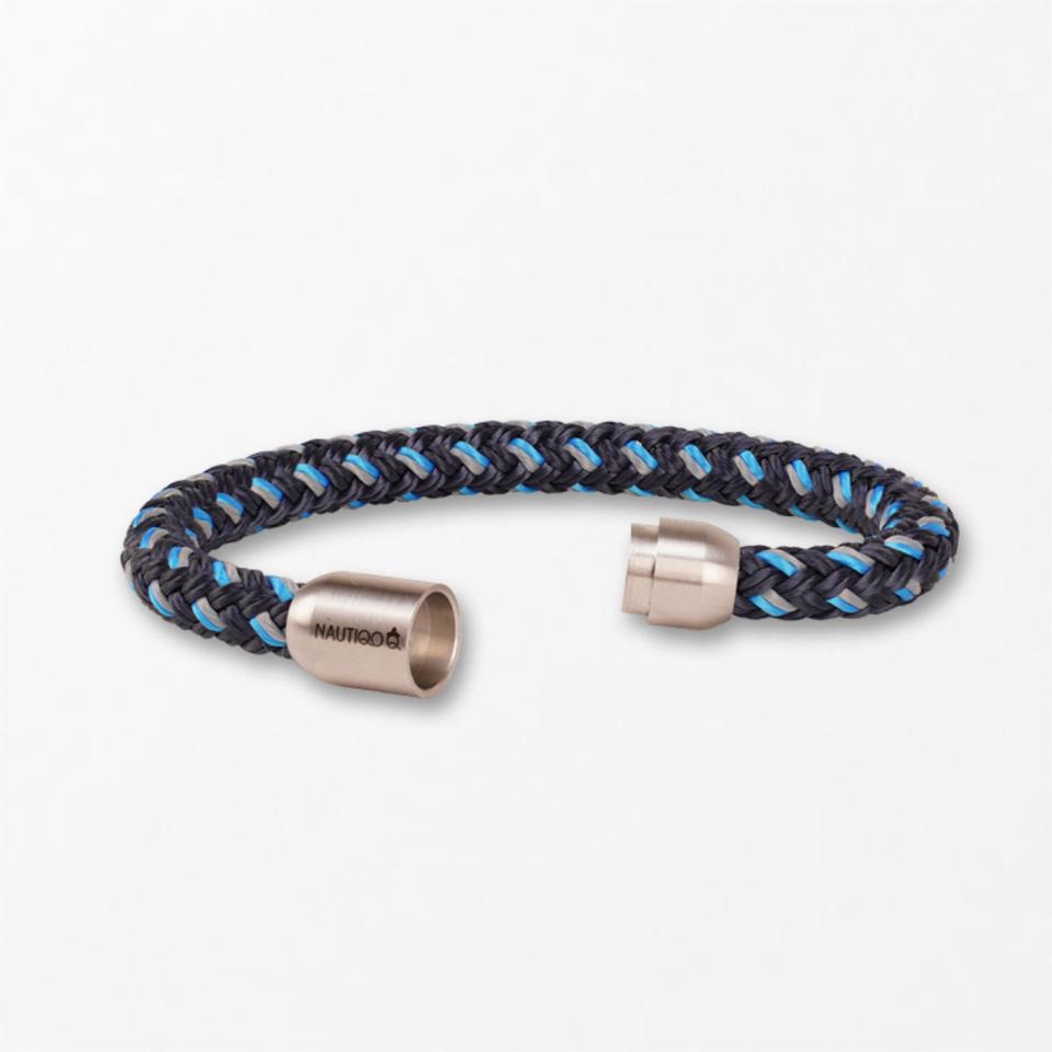 Rope-bracelet-blue-grey-magnetic-clasp