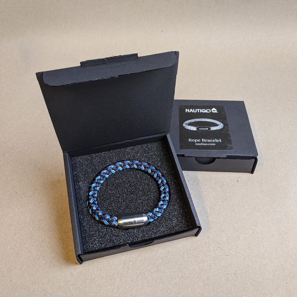 Touw Armband Blauw en Grijs — 4